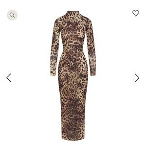 SKIMS X DOLCE GABBANA Milky Sheer Mock Neck Long Dress Small